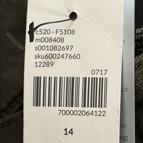Lane Bryant Mid Rise Supper Stretch Olive Green Jean 14 NWT - Picture 10 of 15